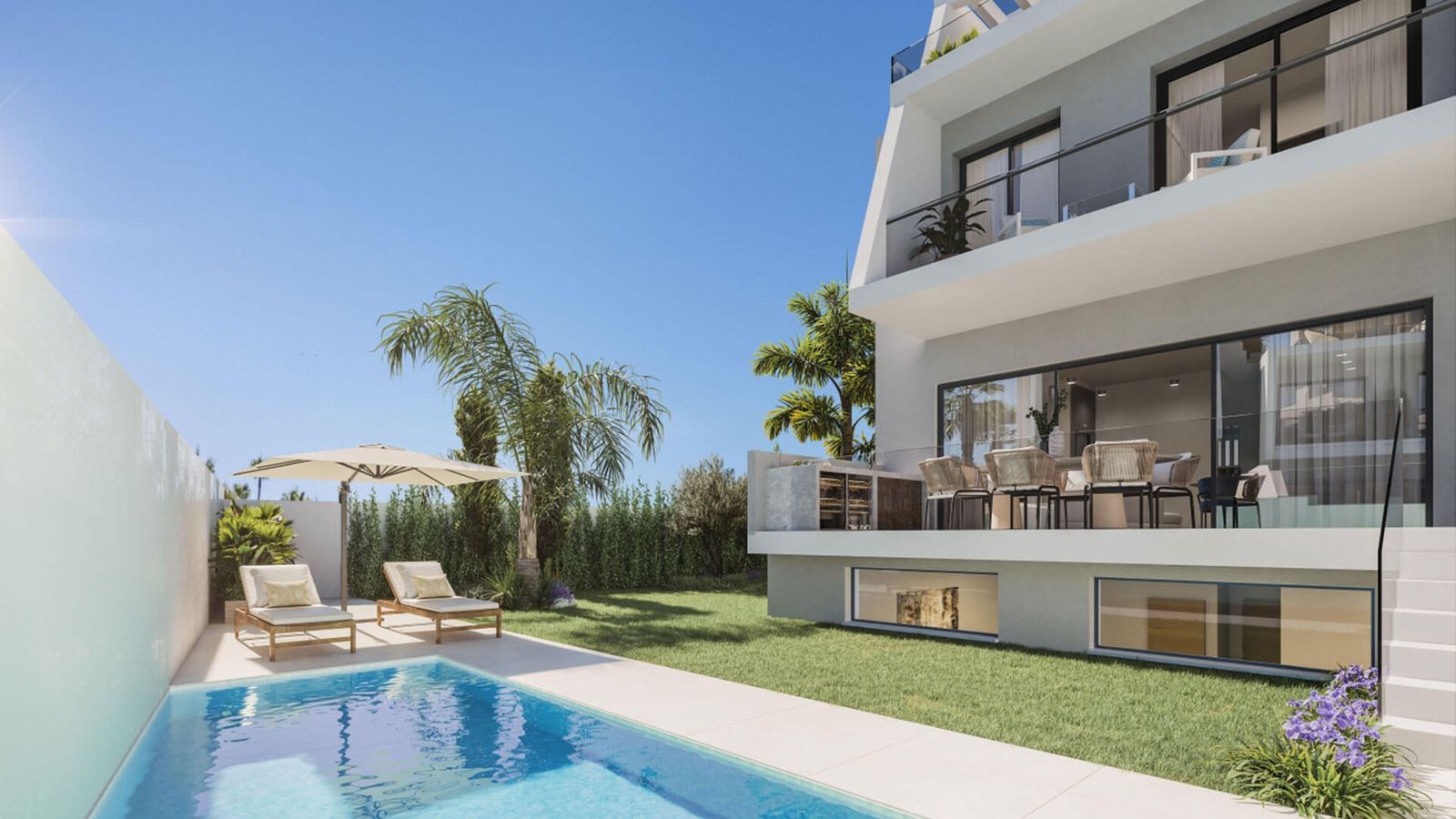 07 modern villa poolside exterior